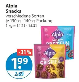 V Markt Alpia snacks Angebot