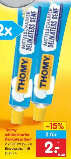 Netto Marken-Discount Thomy mittelscharfer delikatess senf Angebot