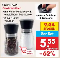Netto Marken-Discount Gourmetmaxx gewürzmühlen Angebot