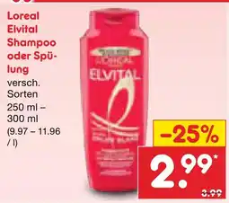 Netto Marken-Discount Loreal elvital shampoo oder spülung Angebot