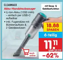 Netto Marken-Discount Cleanmaxx akku-handstaubsauger Angebot