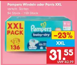 Netto Marken-Discount Pampers windeln oder pants Angebot