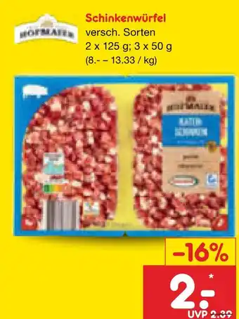 Netto Marken-Discount Hofmaier schinkenwürfel Angebot
