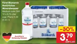 Netto Marken-Discount Fürst bismarck natürliches mineralwasser Angebot