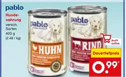 Netto Marken-Discount Pablo hundenahrung Angebot