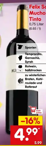 Netto Marken-Discount Felix solis mucho tinto Angebot