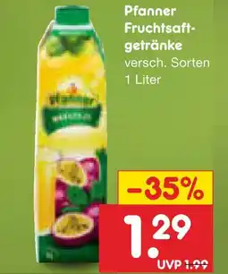 Netto Marken-Discount Pfanner fruchtsaftgetränke Angebot