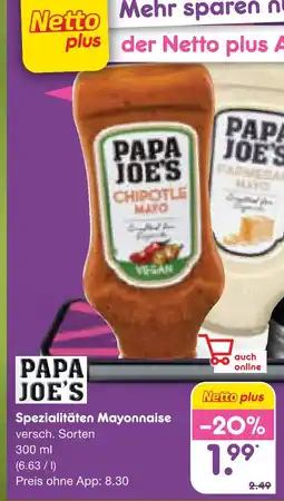 Netto Marken-Discount Papa joe's spezialitäten mayonnaise Angebot