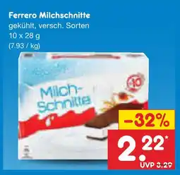 Netto Marken-Discount Ferrero milchschnitte Angebot