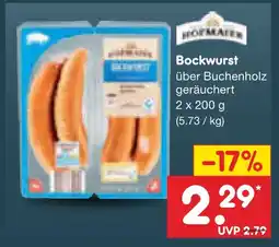 Netto Marken-Discount Hofmaier bockwurst Angebot