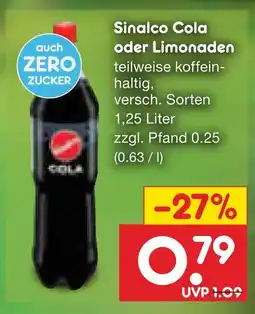 Netto Marken-Discount Sinalco cola oder limonaden Angebot