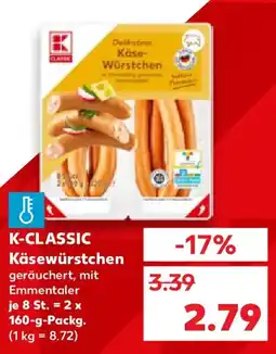 Kaufland K-CLASSIC Käsewürstchen Angebot