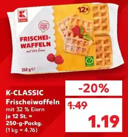 Kaufland K-CLASSIC Frischeiwaffeln Angebot
