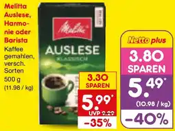 Netto Marken-Discount Melitta Auslese, Harmonie oder Barista Angebot