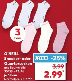 Kaufland O'NEILL Sneaker oder Quartersocken Angebot
