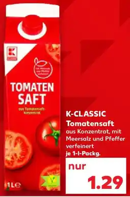 Kaufland K-CLASSIC Tomatensaft Angebot