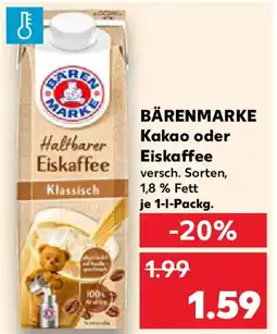Kaufland Bärenmarke kakao oder eiskaffee Angebot