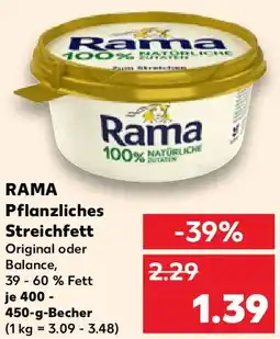 Kaufland RAMA Pflanzliches Streichfett Angebot