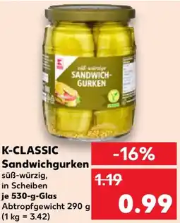 Kaufland K-classic sandwichgurken Angebot