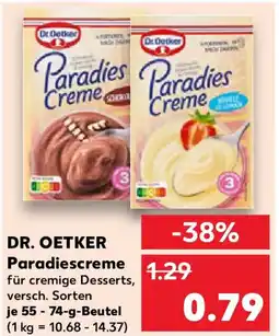 Kaufland Dr. oetker paradiescreme Angebot