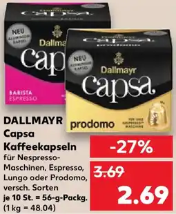 Kaufland Dallmayr capsa kaffeekapseln Angebot