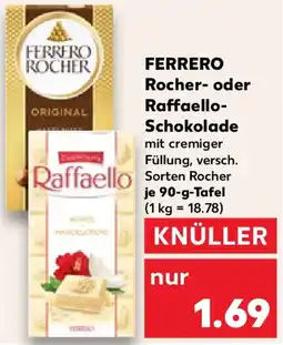 Kaufland Rocher oder raffaello schokolade ferrero Angebot
