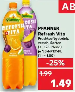 Kaufland Pfanner refresh vita Angebot