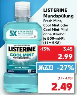 Kaufland Listerine mundspülung Angebot