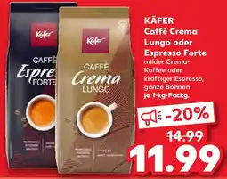Kaufland KÄFER Caffè Crema Lungo oder Espresso Forte Angebot