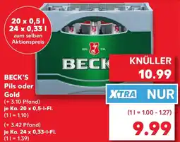 Kaufland Beck's pils oder gold Angebot