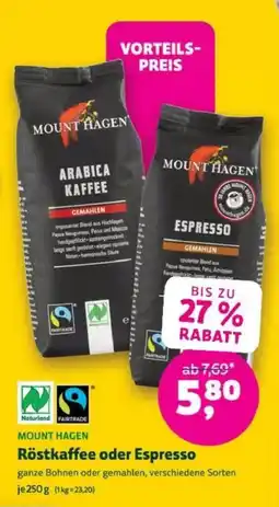 Denns BioMarkt MOUNT HAGEN Röstkaffee oder Espresso Angebot