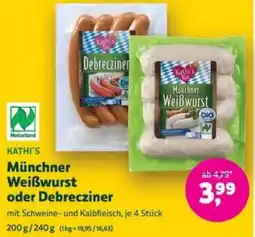 Denns BioMarkt KATHI'S Münchner Weißwurst oder Debrecziner Angebot