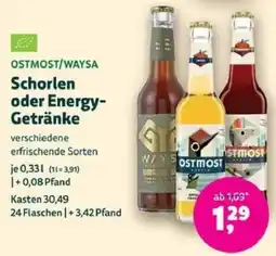Denns BioMarkt OSTMOST/WAYSA Schorlen oder Energy- Getränke Angebot