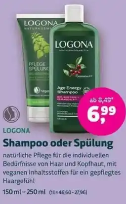 Denns BioMarkt LOGONA Shampoo oder Spülung Angebot