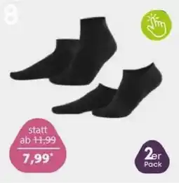 Denns BioMarkt Damen oder Herren Sneaker-Socken, 2er-Pack | ABBY oder CURT Angebot