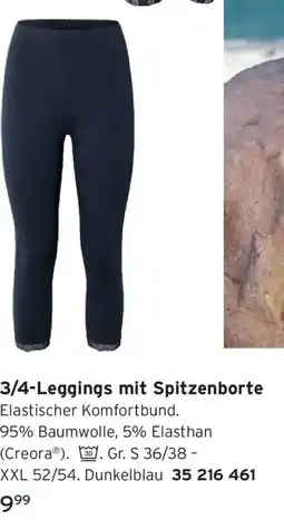 Tchibo 3/4-Leggings mit Spitzenborte Angebot