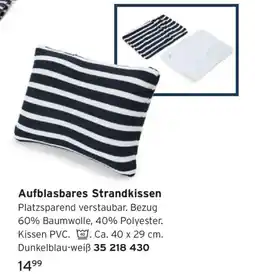 Tchibo Aufblasbares Strandkissen Angebot