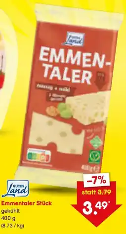 Netto Marken-Discount GUTES Land Emmentaler Stück Angebot