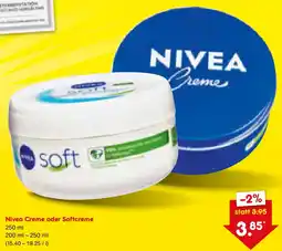 Netto Marken-Discount Nivea Creme oder Softcreme Angebot