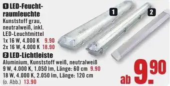 B1 Discount Baumarkt LED-Feuchtraumleuchte Angebot