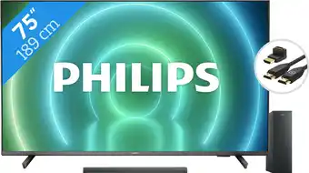 Coolblue Philips 75PUS7906 - Ambilight (2021) + Soundbar + HDMI-Kabel Angebot