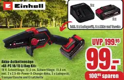 B1 Discount Baumarkt Einhell Akku-Astkettensäge GE-PS 18/15 Li Bag Kit Angebot