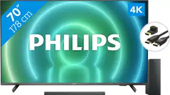 Coolblue Philips 70PUS7906 - Ambilight (2021) + Soundbar + HDMI-Kabel Angebot