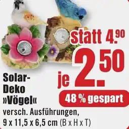 B1 Discount Baumarkt Solar Deko Vögel Angebot