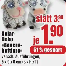 B1 Discount Baumarkt Solar Deko Bauernhoftiere Angebot