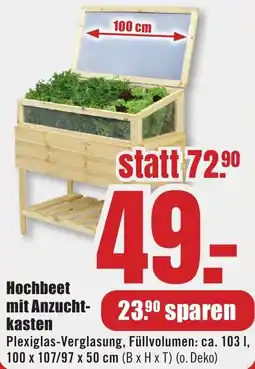 B1 Discount Baumarkt Hochbeet mit Anzuchtkasten Angebot