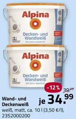 ROLLER Alpina Wand- und Deckenweiß Angebot