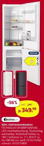 ROLLER Kühl-/Gefrierkombination TECHNOLUX SKHBMF55NFWD Angebot