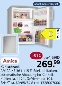 ROLLER Kühlschrank AMICA KS 361 115 E Angebot