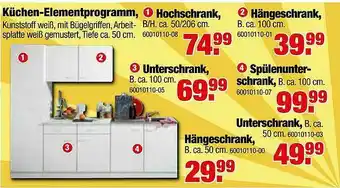 SB Lagerkauf Küchen-elementprogramm Angebot